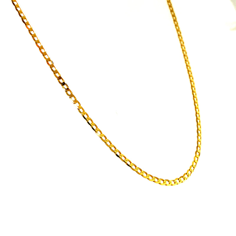 Cadena (Gourmet Maciza) 60cm en oro amarillo 18k