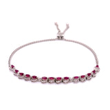 Pulsera (ajustable) con rubí en plata 925