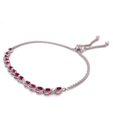Pulsera (ajustable) con rubí en plata 925