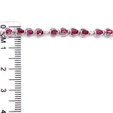 Pulsera (ajustable) con rubí en plata 925