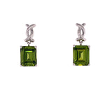 Aretes de cuarzo peridoto en plata 925