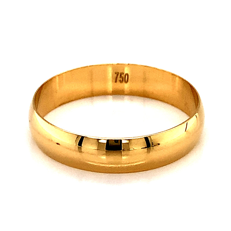 Banda 5mm en oro amarillo 18k