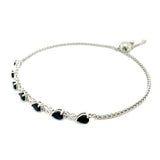 Pulsera ajustable de zafiros en plata 925 7SA-2.8CTS.