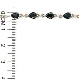 Pulsera ajustable de zafiros en plata 925 7SA-2.8CTS.