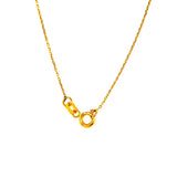 Collar (corazón) con circón rojo en oro amarillo 18kt. 45cm