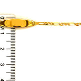 Pulsera cartier para bebés con placa grabable en oro amarillo 18k. 13cm-15cm
