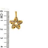 Dije (estrella) con diamantes en oro amarillo 14kt.