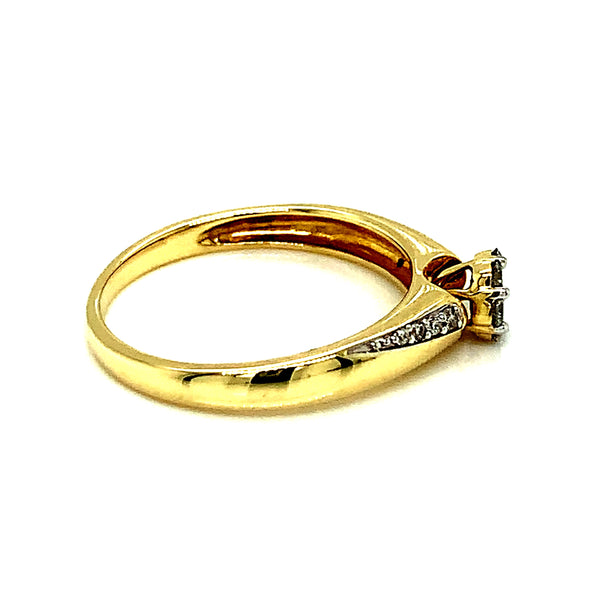 (SOFIA) Anillo con diamantes en oro amarillo 10kt  ANTES: $499.00