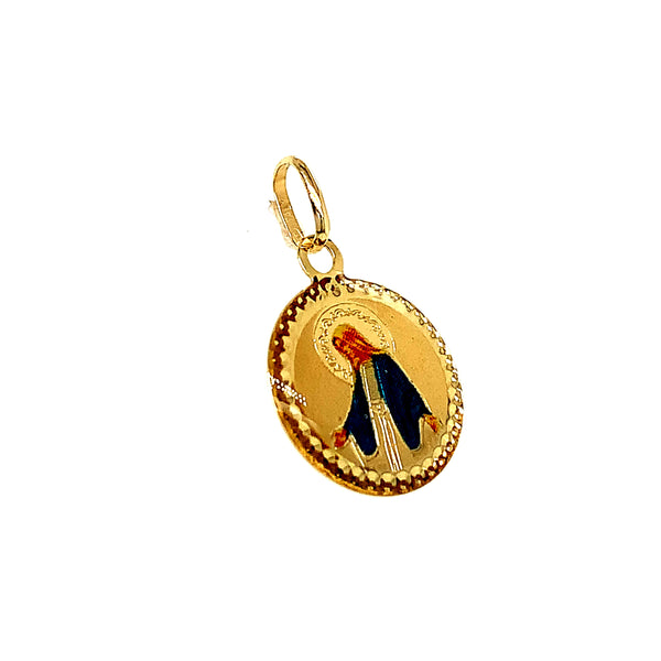 Dije (Virgen Maria) en oro amarillo 10kt.