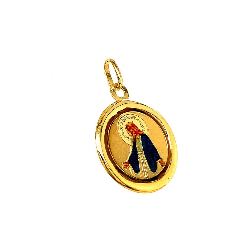 Dije (Virgen Maria) en oro amarillo 10kt.
