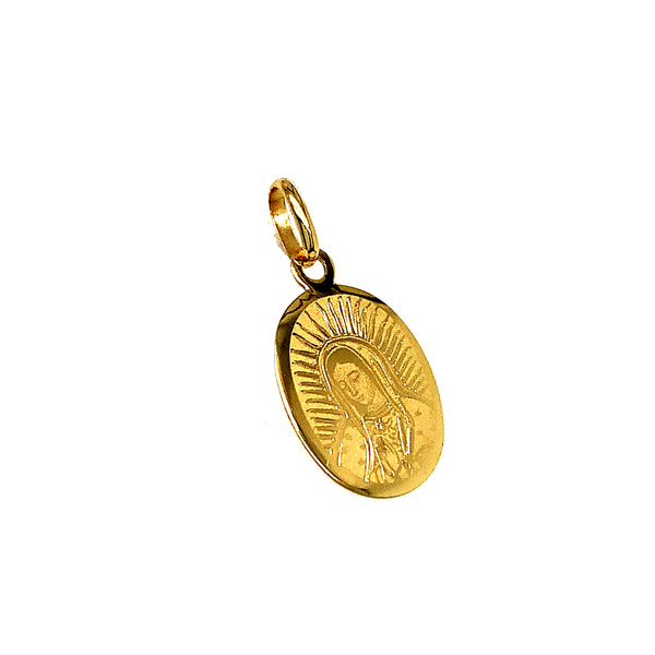 Dije (Virgen de Guadalupe) en oro amarillo 10kt.