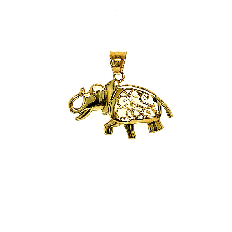 Dije (elefante) en oro amarillo 10kt.