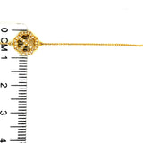 (MIA) Pulsera (trebol) con diamante en oro amarillo 18kt.