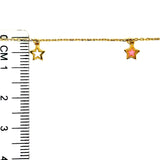 Collar de estrellas en oro amarillo 10kt. 45cm