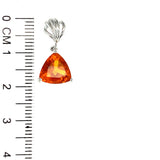 Aretes de citrino en plata 925 ANTES:  $135.00