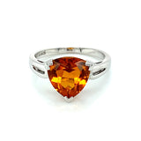 Anillo de citrino en plata 925