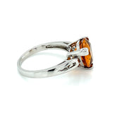 Anillo de citrino en plata 925