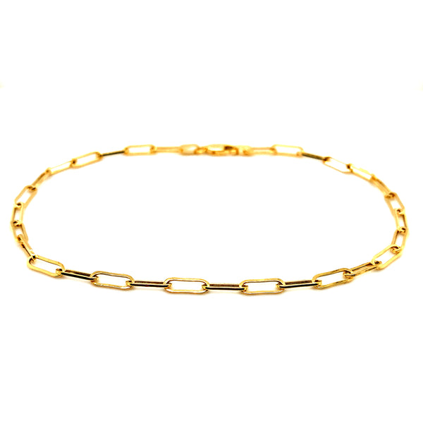 Tobillera (clip) en oro amarillo 10k. 26CM