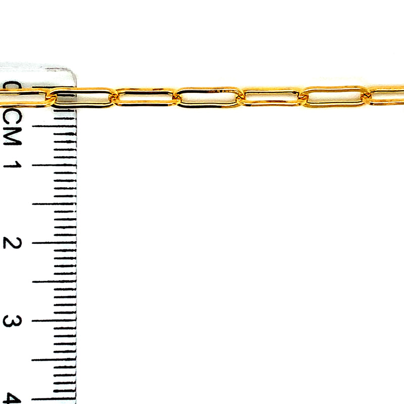 Tobillera (clip) en oro amarillo 10k. 26CM
