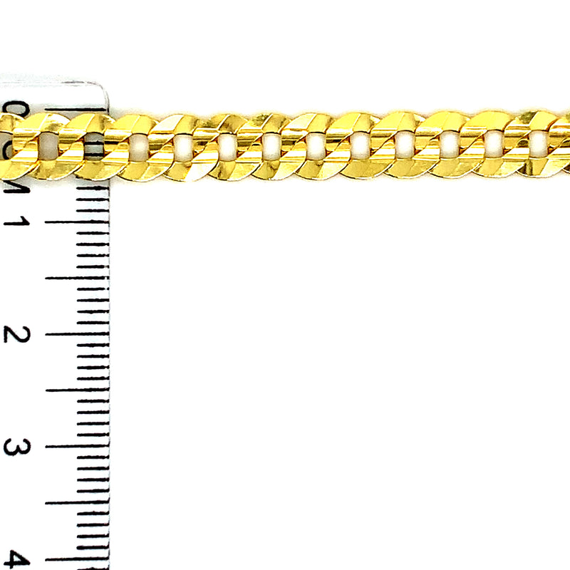 Pulsera (gourmet) en oro amarillo 10kt. 21cm
