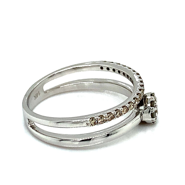 Set de anillos de matrimonio para dama con diamantes 14kt.  ANTES: $899.00