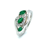 Anillo con esmeralda en plata 925