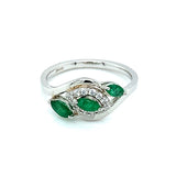 Anillo con esmeralda en plata 925