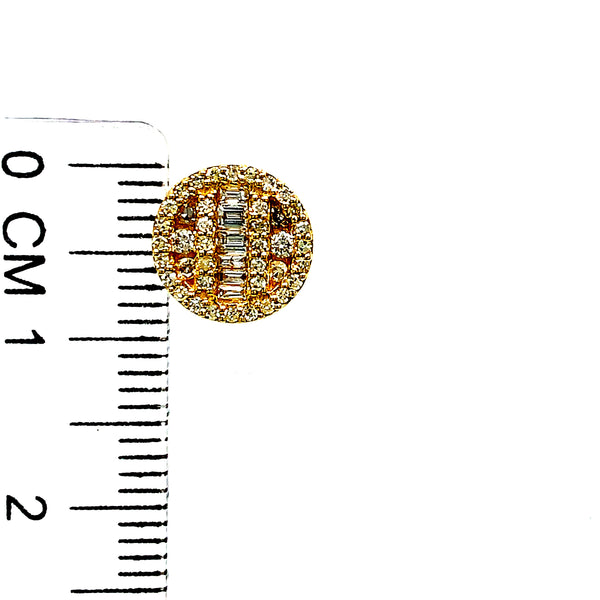 (SOFIA) Aretes con diamantes en oro amarillo 10k
