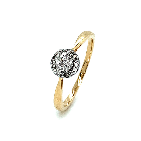 (SOFIA) Anillo con diamantes en oro amarillo 10kt  ANTES: $399.00