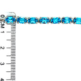 Pulsera (ajustable) con cuarzo azul en plata 925