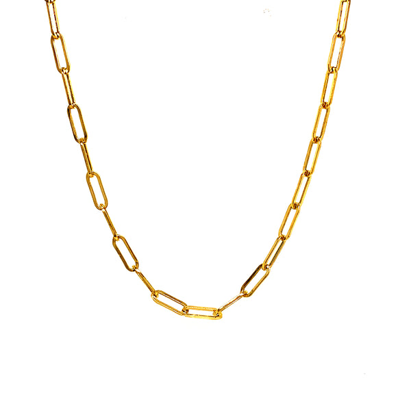 Cadena de Clip en oro amarillo 10k. 45cm