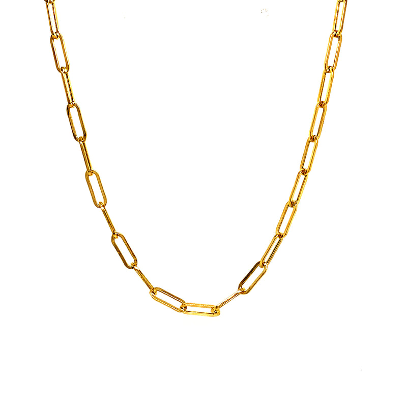 Cadena de Clip en oro amarillo 10k. 45cm