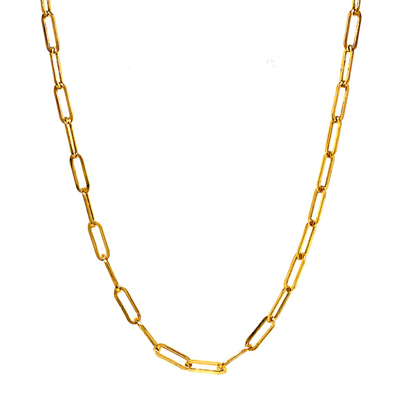 Cadena (clip) en oro amarillo 10k. 50cm