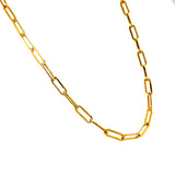 Cadena de Clip en oro amarillo 10k. 45cm