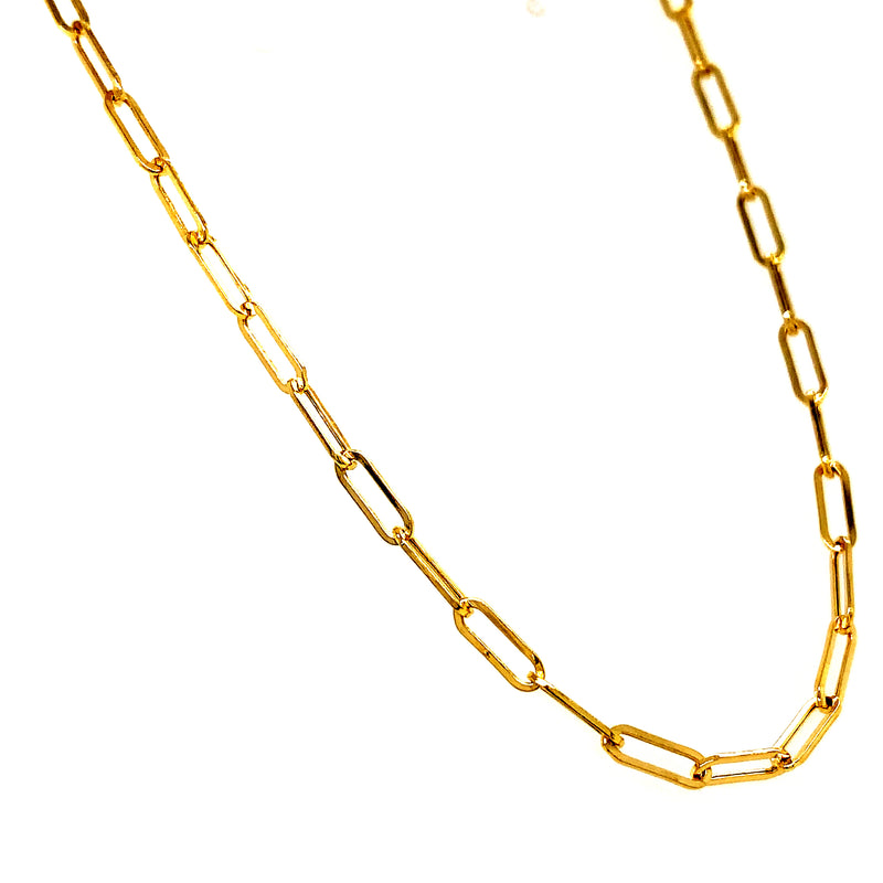 Cadena (clip) en oro amarillo 10k. 50cm