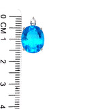Aretes de topacio azul en plata 925