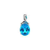 Dije de topacio azul en plata 925