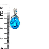 Dije de topacio azul en plata 925