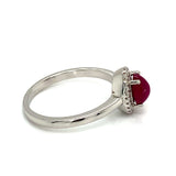 Anillo de rubí en plata 925