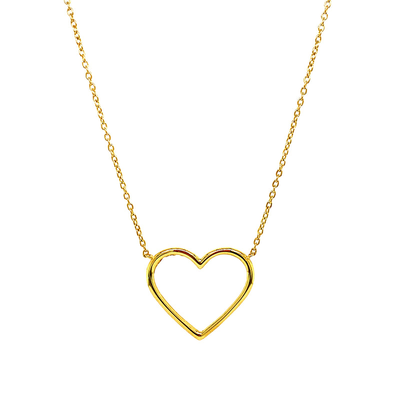 Collar (corazón) en oro amarillo 18kt. 38-40cm
