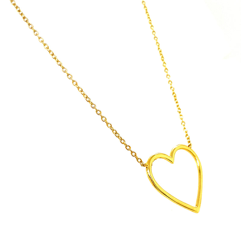 Collar (corazón) en oro amarillo 18kt. 38-40cm