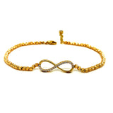 Pulsera (infinito) en oro amarillo 10k. 17-19cm