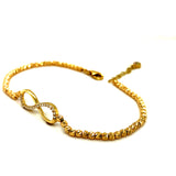 Pulsera (infinito) en oro amarillo 10k. 17-19cm