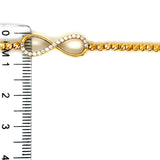 Pulsera (infinito) en oro amarillo 10k. 17-19cm