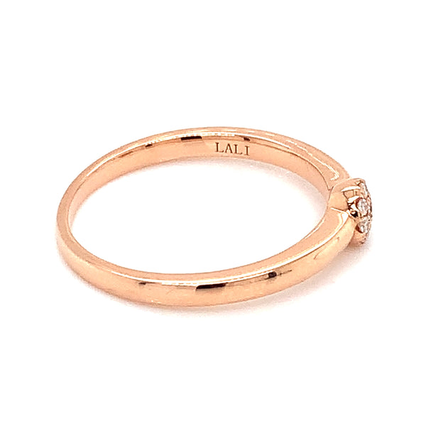 Anillo con diamantes en oro rosado 14k  ANTES: $499.00