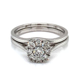 (MIA) Set de anillos con diamantes en oro blanco 18k  ANTES: $1,329.00