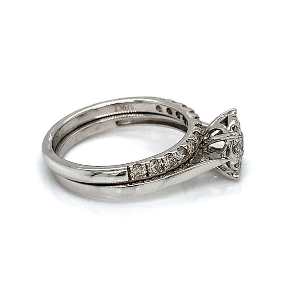 (MIA) Set de anillos con diamantes en oro blanco 18k  ANTES: $1,629.00
