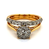 (MIA) Set de anillos con diamantes 18kt.