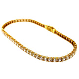 Pulsera (circones) en oro amarillo 10k 20cm