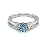 Anillo de aguamarina 925